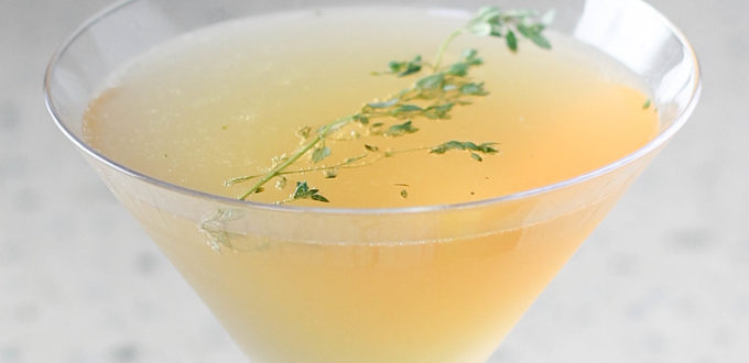 Thyme Tequila Fizz by Diverse Dinners